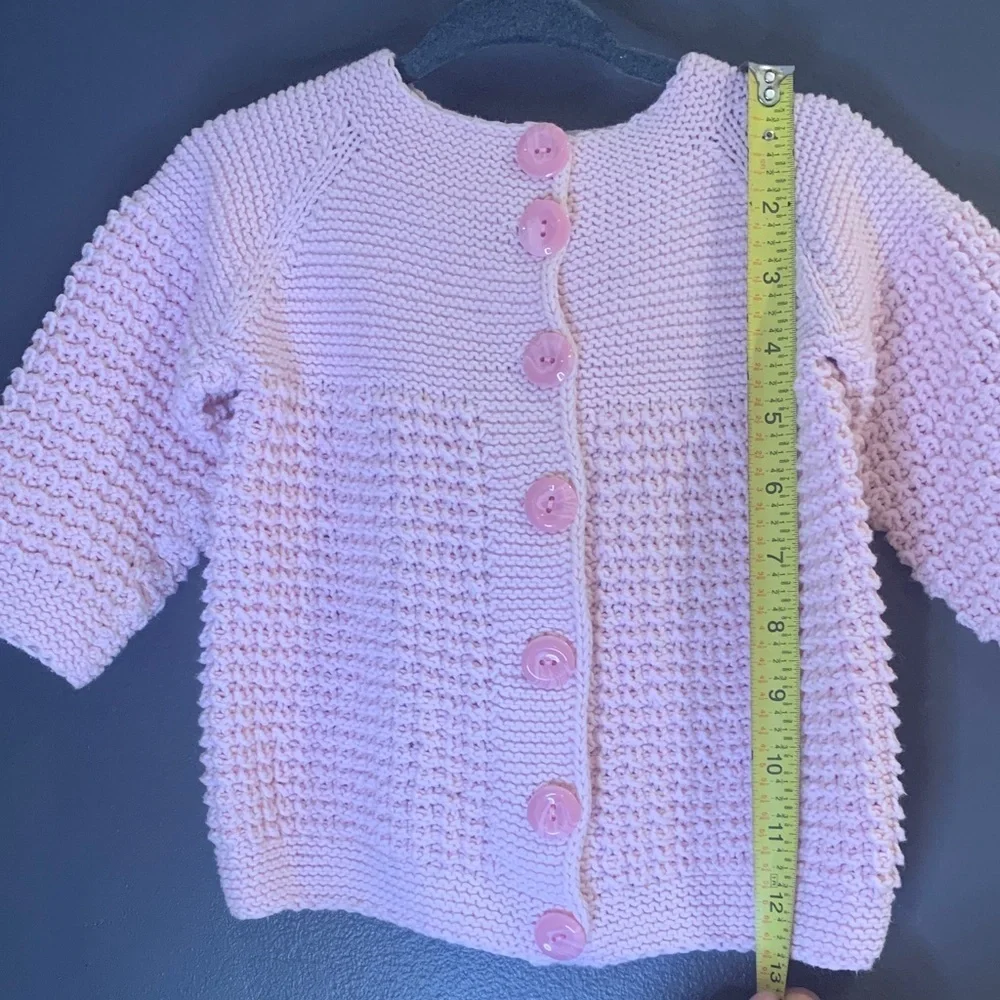 Pink Knit Kids Cardigan size 12M
